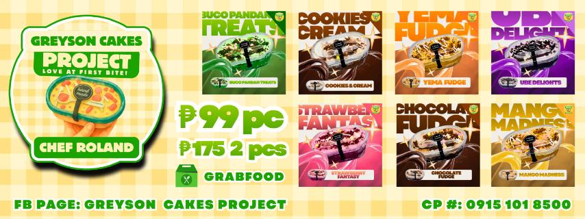 Greyson Cakes Project Complete 7-Flavor Menu Banner with Chef Roland Badge